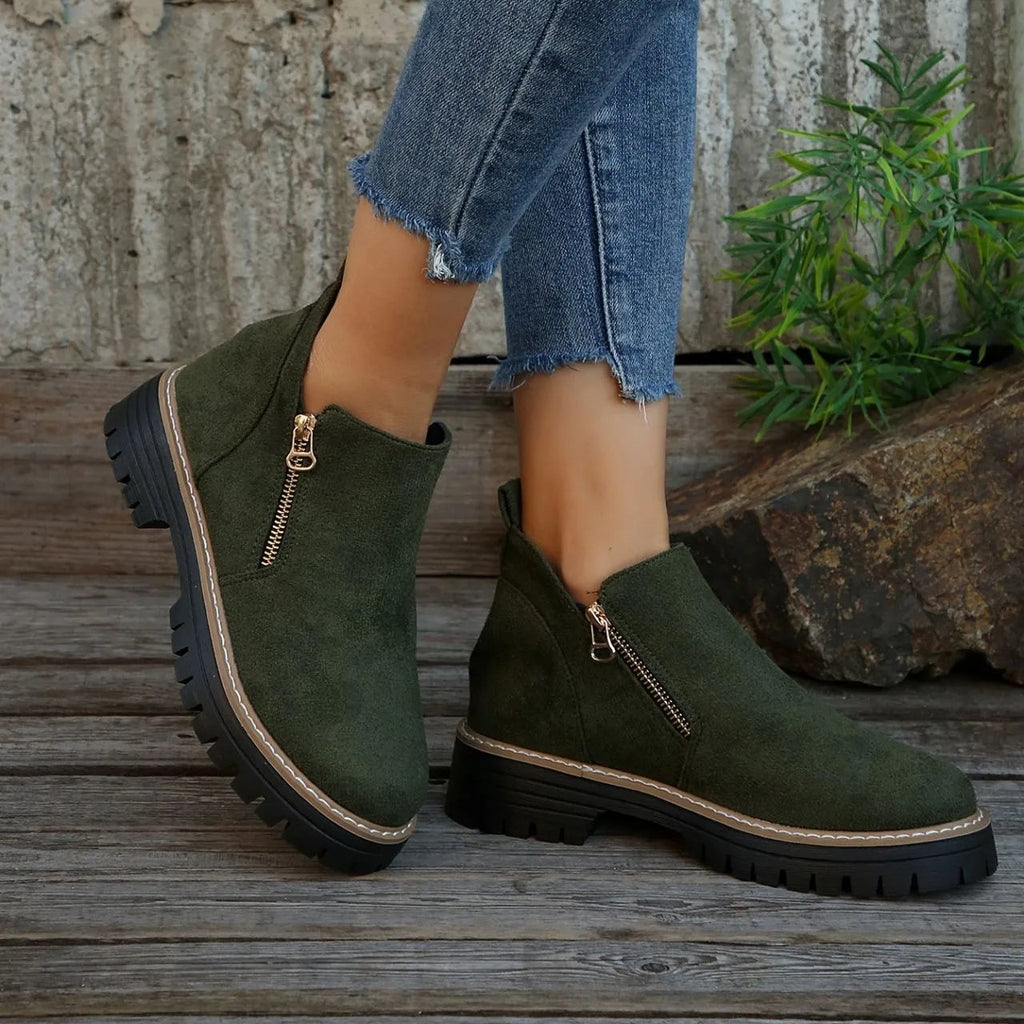 LÉONIE™ | Bottines Confort Urbain à Zip Latéral