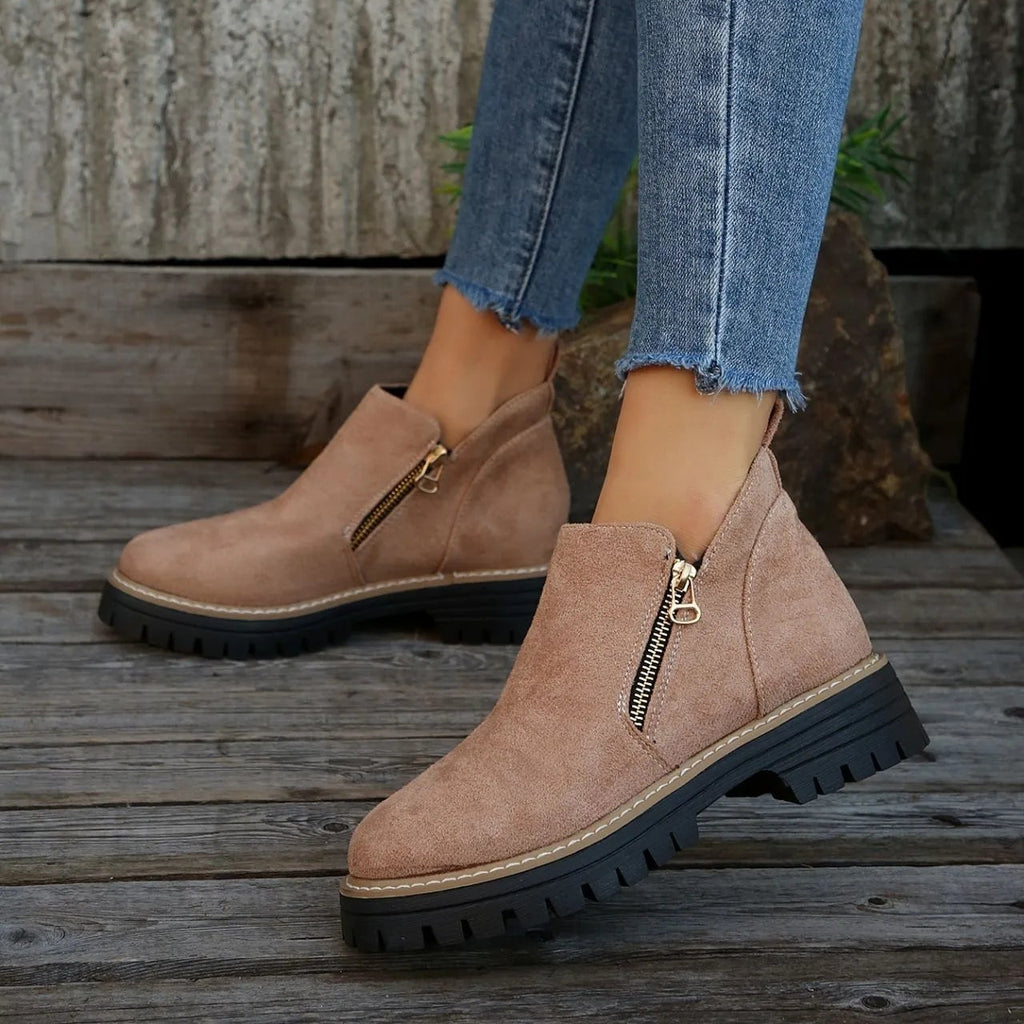 LÉONIE™ | Bottines Confort Urbain à Zip Latéral