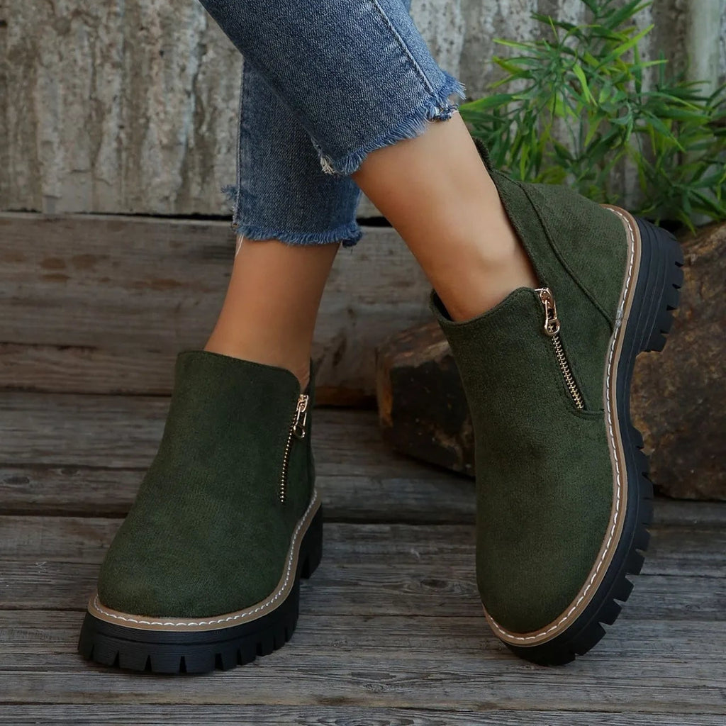 LÉONIE™ | Bottines Confort Urbain à Zip Latéral
