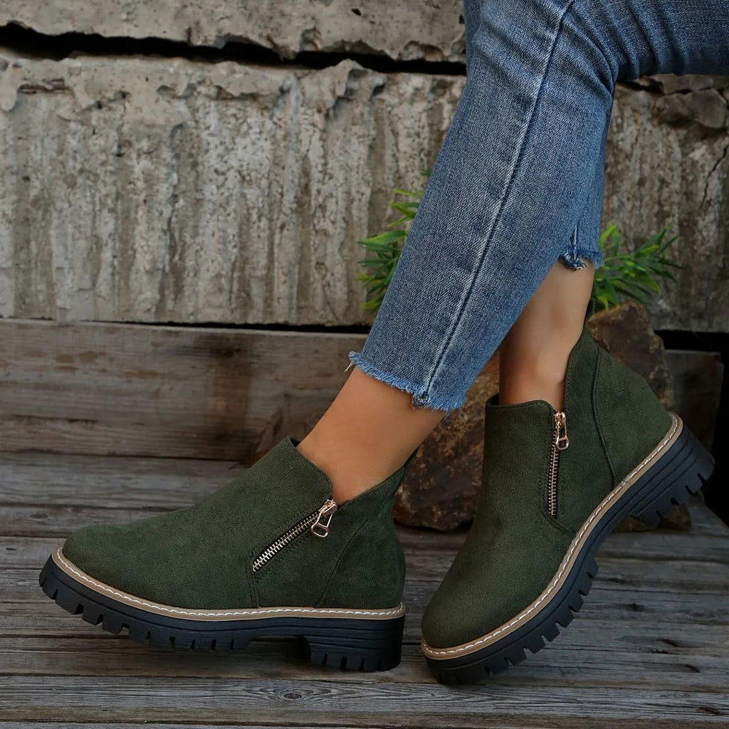 LÉONIE™ | Bottines Confort Urbain à Zip Latéral