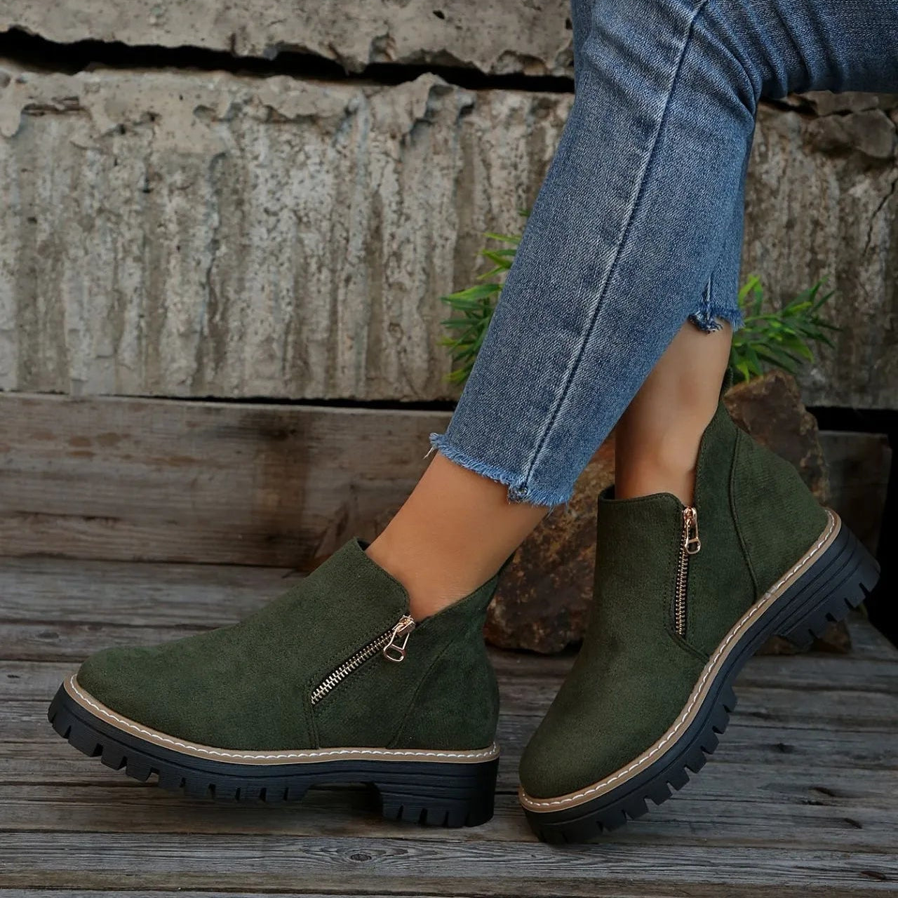 LÉONIE™ | Bottines Confort Urbain à Zip Latéral